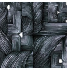 Панно Zambaiti Parati Trussardi VII 18988 Винил на флизелине (3x3) Черный/Серый, Абстракция/Геометрия