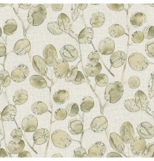 Обои Zambaiti Parati Savana 77500 Винил на флизелине (0,53x10,05) Бежевый/Зеленый, Листья