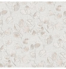 Обои Zambaiti Parati Savana 77503 Винил на флизелине (0,53x10,05) Серый/Бежевый, Листья