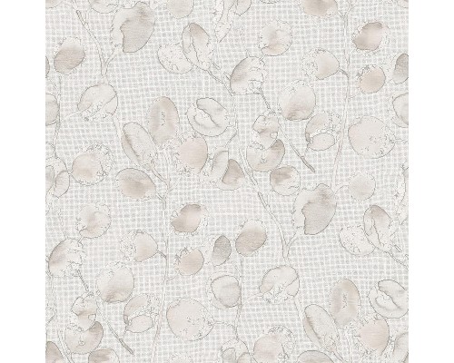 Обои Zambaiti Parati Savana 77503 Винил на флизелине (0,53x10,05) Серый/Бежевый, Листья
