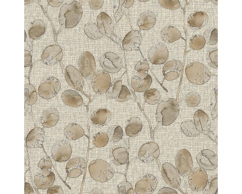 Обои Zambaiti Parati Savana 77506 Винил на флизелине (0,53x10,05) Бежевый/Коричневый/Серый, Листья