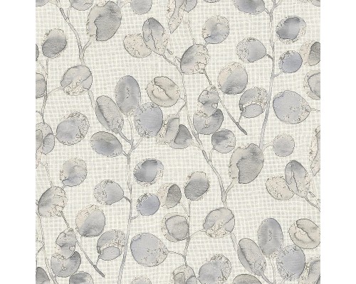 Обои Zambaiti Parati Savana 77509 Винил на флизелине (0,53x10,05) Серый/Бежевый, Листья