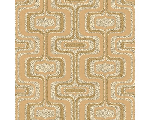 Обои Zambaiti Parati Savana 77520 Винил на флизелине (0,53x10,05) Бежевый/Коричневый/Золото, Геометрия