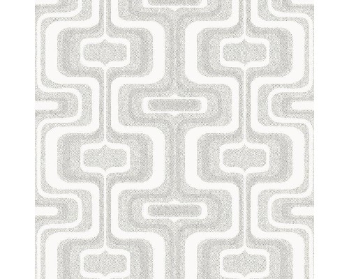 Обои Zambaiti Parati Savana 77522 Винил на флизелине (0,53x10,05) Белый/Серый/Серебряный, Геометрия
