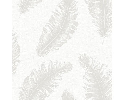 Обои Zambaiti Parati Savana 77528 Винил на флизелине (0,53x10,05) Белый/Серый, Перья