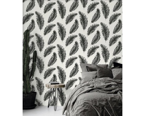 Обои Zambaiti Parati Savana 77529 Винил на флизелине (0,53x10,05) Бежевый, Перья