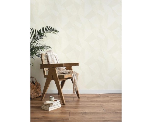 Обои Zambaiti Parati Savana 77553 Винил на флизелине (0,53x10,05) Бежевый/Белый, Геометрия