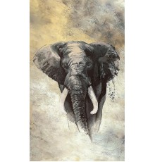 Панно Marburg Okan 33098 Винил на флизелине (1,59x2,7) Белый/Серый/Коричневый/Желтый, Животные/Штукатурка