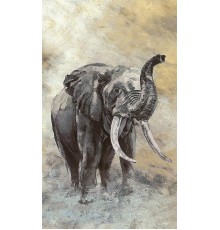 Панно Marburg Okan 33099 Винил на флизелине (1,59x2,7) Бежевый/Коричневый/Серый, Животные/Штукатурка