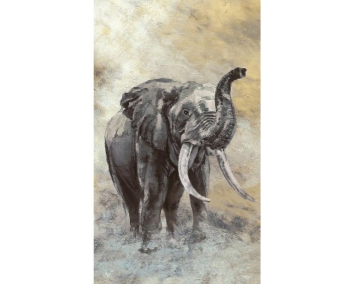 Панно Marburg Okan 33099 Винил на флизелине (1,59x2,7) Бежевый/Коричневый/Серый, Животные/Штукатурка