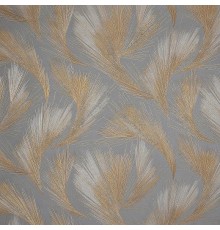Обои Fipar Platino R 23701 Винил на флизелине (1,06x10,05) Серый/Золото, Абстракция/Перья