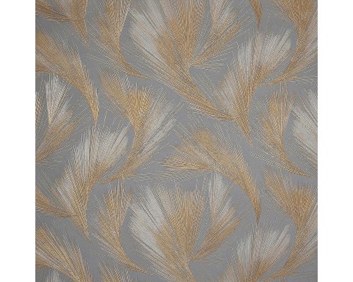 Обои Fipar Platino R 23701 Винил на флизелине (1,06x10,05) Серый/Золото, Абстракция/Перья