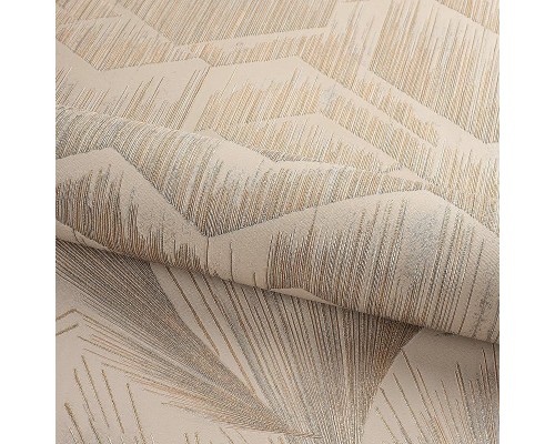 Обои Fipar Platino R 23714 Винил на флизелине (1,06x10,05) Коричневый/Золото, Геометрия