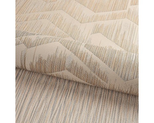 Обои Fipar Platino R 23714 Винил на флизелине (1,06x10,05) Коричневый/Золото, Геометрия