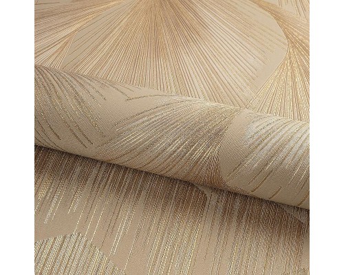 Обои Fipar Platino R 23717 Винил на флизелине (1,06x10,05) Коричневый/Золото, Абстракция/Перья