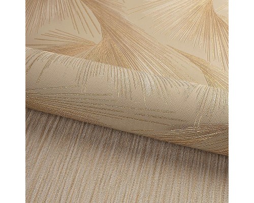 Обои Fipar Platino R 23717 Винил на флизелине (1,06x10,05) Коричневый/Золото, Абстракция/Перья