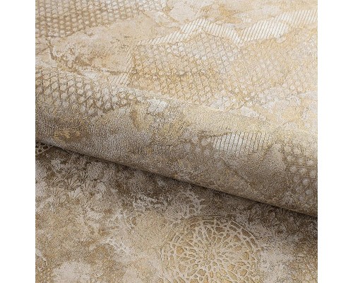 Обои Fipar Platino R 23733 Винил на флизелине (1,06x10,05) Коричневый/Золото/Серый, Мрамор/Под камень