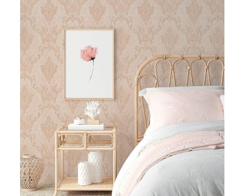 Обои Fipar Platino R 23740 Винил на флизелине (1,06x10,05) Бежевый/Золото, Дамаск
