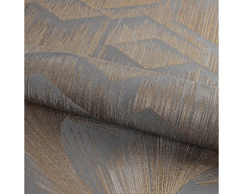 Обои Fipar Platino R 23703 Винил на флизелине (1,06x10,05) Серый/Серебряный/Бронзовый, Геометрия