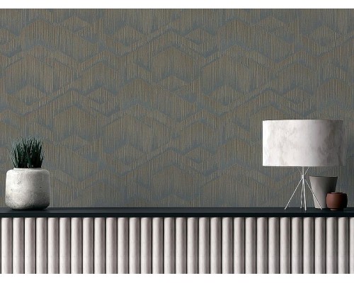 Обои Fipar Platino R 23703 Винил на флизелине (1,06x10,05) Серый/Серебряный/Бронзовый, Геометрия