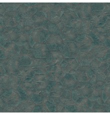 Обои Zambaiti Parati Fuksas Z54505 Винил на флизелине (0,7x10,05) Бирюзовый/Коричневый, Геометрия