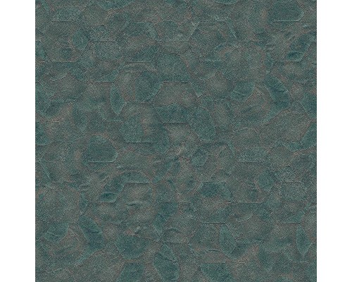 Обои Zambaiti Parati Fuksas Z54505 Винил на флизелине (0,7x10,05) Бирюзовый/Коричневый, Геометрия