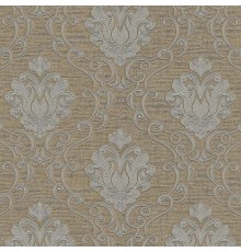 Обои Zambaiti Parati Tradizione Italiana 2025 Z21724 Винил на флизелине (0,53x10,05) Коричневый, Дамаск