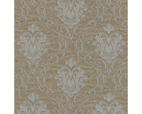 Обои Zambaiti Parati Tradizione Italiana 2025 Z21724 Винил на флизелине (0,53x10,05) Коричневый, Дамаск