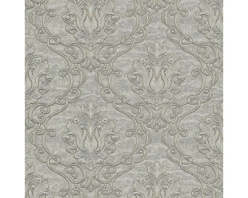 Обои Zambaiti Parati Tradizione Italiana 2025 Z21720 Винил на флизелине (0,53x10,05) Серый, Дамаск