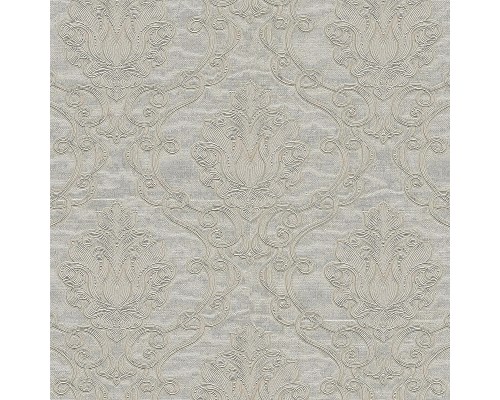 Обои Zambaiti Parati Tradizione Italiana 2025 Z21722 Винил на флизелине (0,53x10,05) Белый/Серый, Дамаск