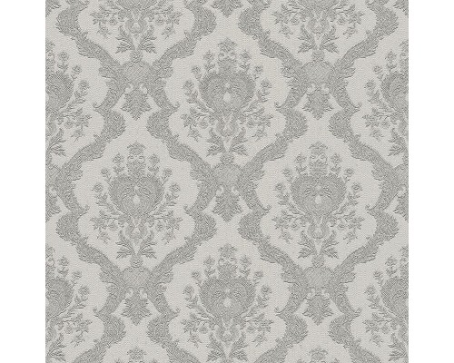 Обои Zambaiti Parati Tradizione Italiana 2025 Z21741 Винил на флизелине (0,53x10,05) Серый, Дамаск