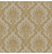 Обои Zambaiti Parati Tradizione Italiana 2025 Z21747 Винил на флизелине (0,53x10,05) Золото/Бежевый, Дамаск