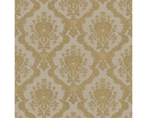 Обои Zambaiti Parati Tradizione Italiana 2025 Z21747 Винил на флизелине (0,53x10,05) Золото/Бежевый, Дамаск