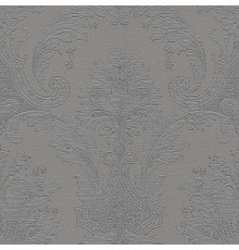 Обои Zambaiti Parati Tradizione Italiana 2025 Z21734 Винил на флизелине (0,53x10,05) Серый, Дамаск