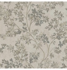 Обои Zambaiti Parati Tradizione Italiana 2025 Z21704 Винил на флизелине (0,53x10,05) Бежевый/Серый, Листья