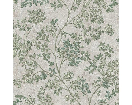 Обои Zambaiti Parati Tradizione Italiana 2025 Z21701 Винил на флизелине (0,53x10,05) Зеленый, Листья