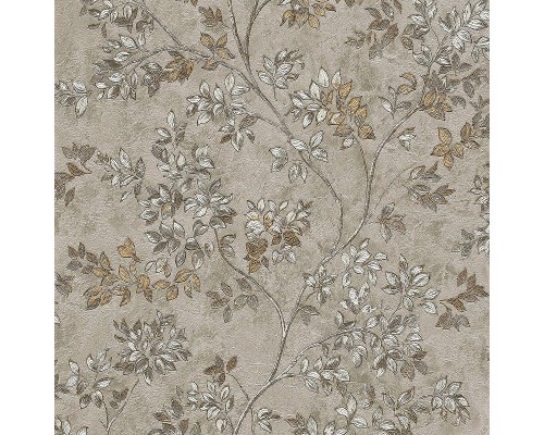 Обои Zambaiti Parati Tradizione Italiana 2025 Z21708 Винил на флизелине (0,53x10,05) Коричневый, Листья