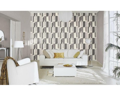 Обои RASCH Garden 330502 Винил на флизелине (0,53x10,05) Серый, Геометрия