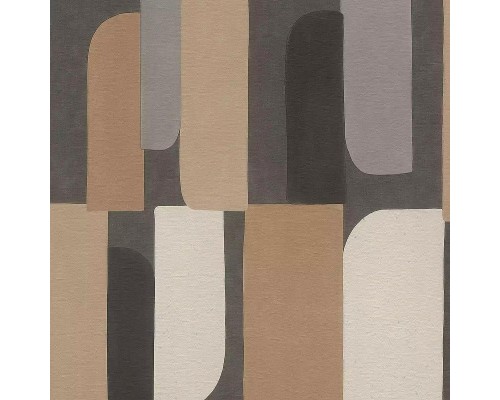 Обои RASCH Garden 330533 Винил на флизелине (0,53x10,05) Коричневый/Серый, Геометрия