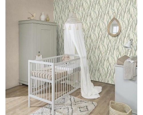 Обои RASCH Garden 330212 Винил на флизелине (0,53x10,05) Бежевый/Зеленый/Коричневый, Листья