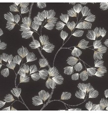 Обои RASCH Garden 866926 Винил на флизелине (0,53x10,05) Черный, Листья
