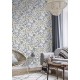 Обои RASCH Garden 868500 Винил на флизелине (0,53x10,05) Белый/Синий/Оранжевый, Листья/Цветы