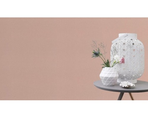 Обои RASCH Garden 690736 Винил на флизелине (0,53x10,05) Розовый, Однотонные/Рогожка