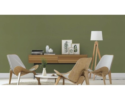 Обои RASCH Garden 687538 Винил на флизелине (0,53x10,05) Зеленый, Однотонные/Рогожка