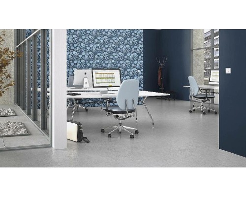 Обои RASCH Garden 687514 Винил на флизелине (0,53x10,05) Синий, Однотонные/Рогожка