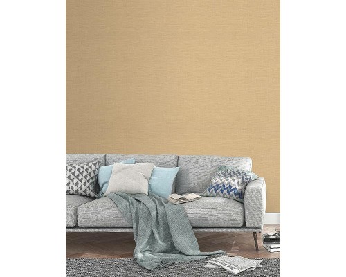 Обои RASCH Garden 531367 Винил на флизелине (0,53x10,05) Бежевый/Оранжевый, Однотонные/Рогожка