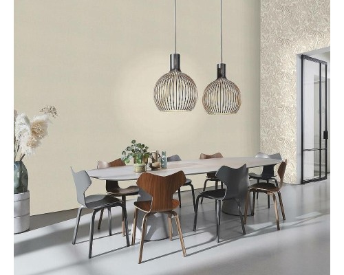 Обои RASCH Garden 690712 Винил на флизелине (0,53x10,05) Бежевый, Однотонные/Рогожка