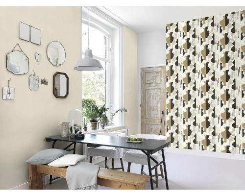 Обои RASCH Garden 690712 Винил на флизелине (0,53x10,05) Бежевый, Однотонные/Рогожка