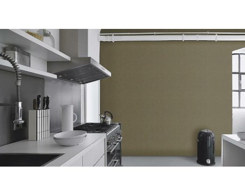 Обои RASCH Garden 330120 Винил на флизелине (0,53x10,05) Зеленый/Коричневый, Однотонные/Рогожка
