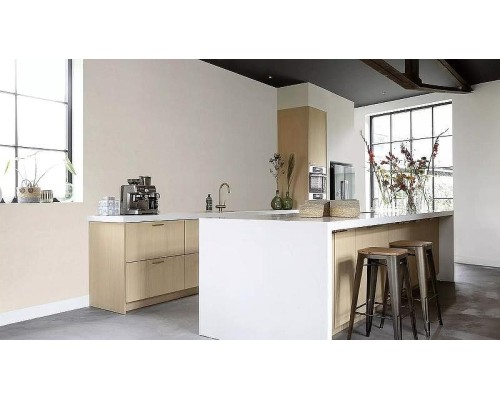 Обои RASCH Garden 330014 Винил на флизелине (0,53x10,05) Бежевый, Однотонные/Рогожка